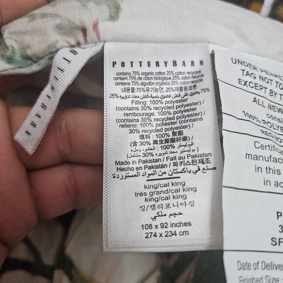 Pottery Barn Floral comforter king size - Picture 5 of 5